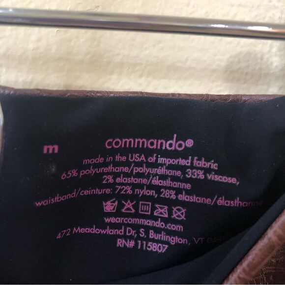 Commando Faux Leather Leggings in Brown Crocodile - Picture 3 of 8